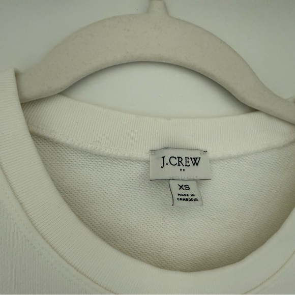 New J. Crew Cream Sweatshirt with Embroidered Red Lobster - Picture 2 of 4